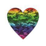 Rainbow Camouflage Magnet (Heart)