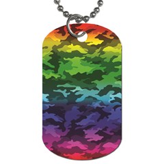 Rainbow Camouflage Dog Tag (Two Sides) from ArtsNow.com Back
