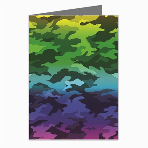 Rainbow Camouflage Greeting Card from ArtsNow.com Left