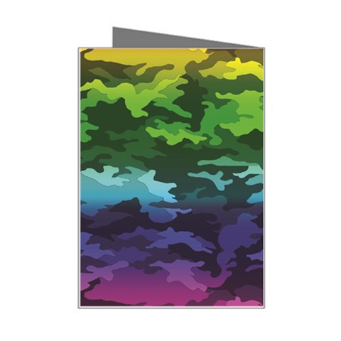 Rainbow Camouflage Mini Greeting Card from ArtsNow.com Right