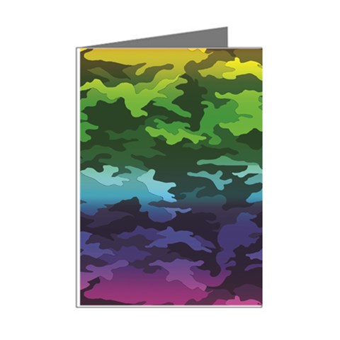 Rainbow Camouflage Mini Greeting Cards (Pkg of 8) from ArtsNow.com Right