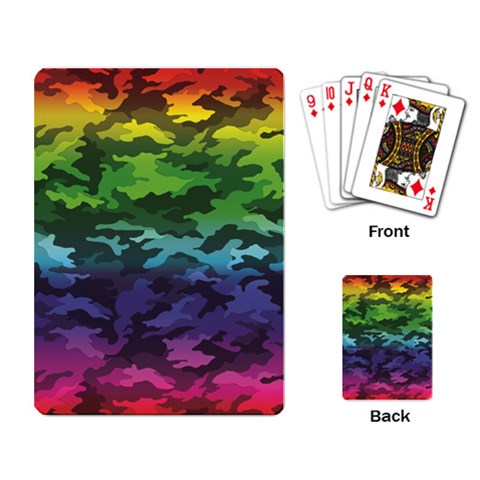 Rainbow Camouflage Playing Cards Single Design (Rectangle) from ArtsNow.com Back