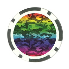 Rainbow Camouflage Poker Chip Card Guard from ArtsNow.com Back