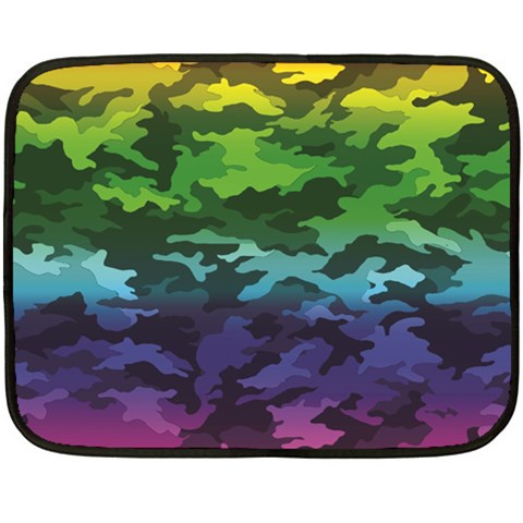 Rainbow Camouflage Fleece Blanket (Mini) from ArtsNow.com 35 x27  Blanket