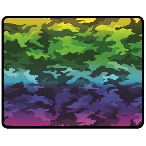 Rainbow Camouflage Fleece Blanket (Medium) from ArtsNow.com 60 x50  Blanket Front