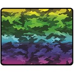 Rainbow Camouflage Fleece Blanket (Medium)
