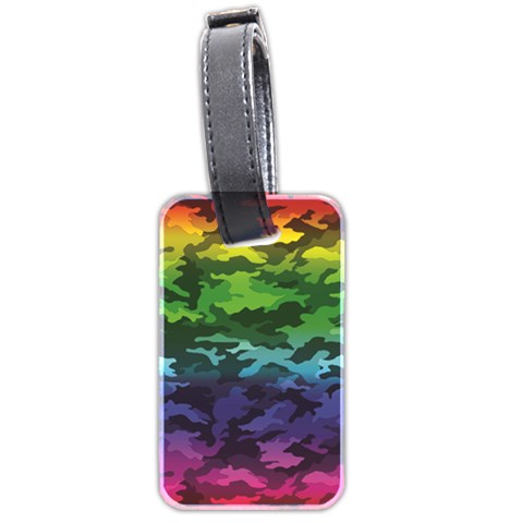 Rainbow Camouflage Luggage Tag (two sides) from ArtsNow.com Front