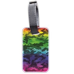 Rainbow Camouflage Luggage Tag (two sides) from ArtsNow.com Back