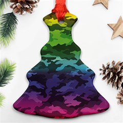 Rainbow Camouflage Christmas Tree Ornament (Two Sides) from ArtsNow.com Back