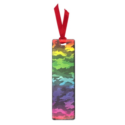 Rainbow Camouflage Small Book Mark from ArtsNow.com Front