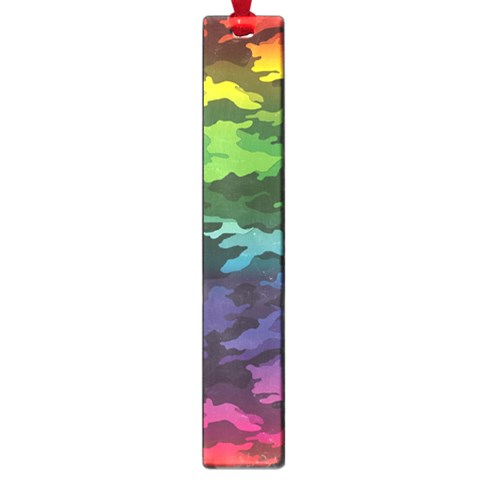 Rainbow Camouflage Large Book Mark from ArtsNow.com Front