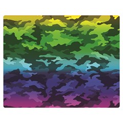 Rainbow Camouflage Double Sided Flano Blanket (Medium) from ArtsNow.com 60 x50  Blanket Back