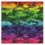 Rainbow Camouflage Large Satin Scarf (Square)