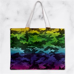 Rainbow Camouflage Zipper Mini Tote Bag from ArtsNow.com Front