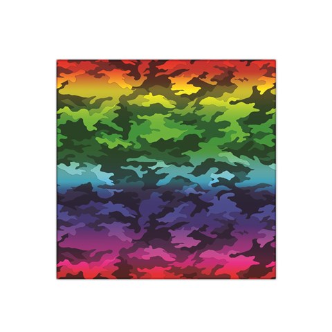 Rainbow Camouflage Satin Bandana Scarf from ArtsNow.com Front