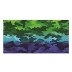 Rainbow Camouflage Satin Shawl