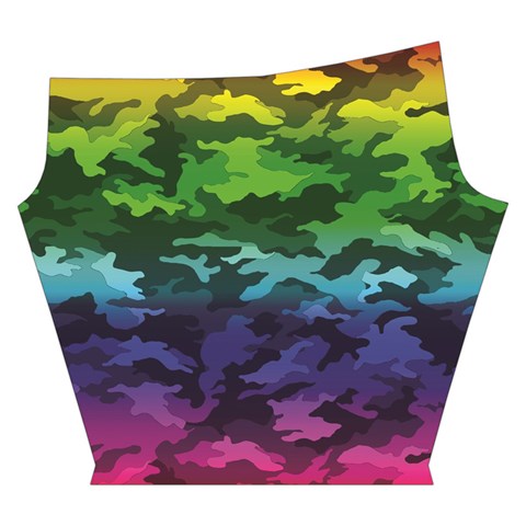 Rainbow Camouflage Yoga Cropped Leggings from ArtsNow.com Left