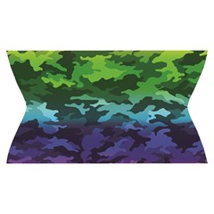 Rainbow Camouflage Yoga Cropped Leggings from ArtsNow.com Waistband Back