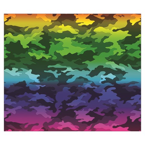 Rainbow Camouflage Zipper Large Tote Bag from ArtsNow.com Front