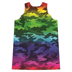Rainbow Camouflage Shoulder Cutout Velvet One Piece from ArtsNow.com Back