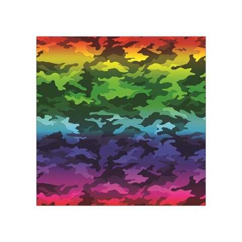 Rainbow Camouflage Square Tapestry (Small) from ArtsNow.com Front