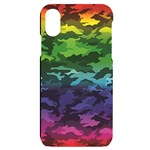 Rainbow Camouflage iPhone X/XS Black UV Print Case