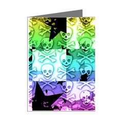 Rainbow Checker Skull Splatter Mini Greeting Cards (Pkg of 8) from ArtsNow.com Right