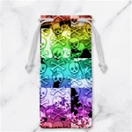 Rainbow Checker Skull Splatter Jewelry Bag