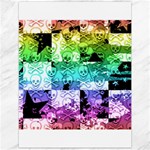 Rainbow Checker Skull Splatter Canvas 12  x 16 