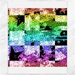 Rainbow Checker Skull Splatter Canvas 16  x 20 