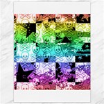 Rainbow Checker Skull Splatter Canvas 36  x 48 