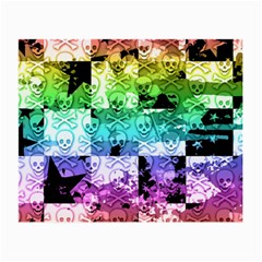 Rainbow Checker Skull Splatter Small Glasses Cloth (2 Sides) from ArtsNow.com Back