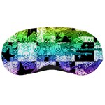 Rainbow Checker Skull Splatter Sleeping Mask