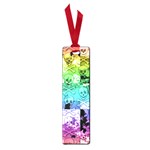 Rainbow Checker Skull Splatter Small Book Mark