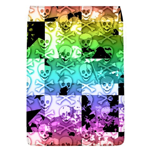 Rainbow Checker Skull Splatter Removable Flap Cover (L) from ArtsNow.com Front
