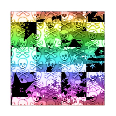 Rainbow Checker Skull Splatter Duvet Cover Double Side (Full/ Double Size) from ArtsNow.com Front