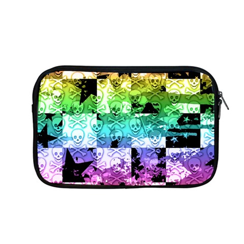Rainbow Checker Skull Splatter Apple MacBook Pro 13  Zipper Case from ArtsNow.com Front
