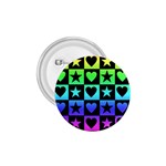 Rainbow Hearts & Stars 1.75  Button