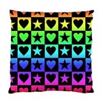 Rainbow Hearts & Stars Standard Cushion Case (Two Sides)