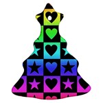Rainbow Hearts & Stars Ornament (Christmas Tree) 