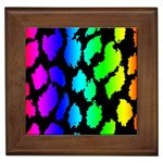 Rainbow Leopard Framed Tile