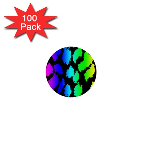 Rainbow Leopard 1  Mini Button (100 pack)  from ArtsNow.com Front