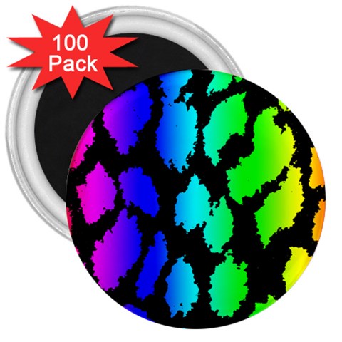 Rainbow Leopard 3  Magnet (100 pack) from ArtsNow.com Front