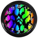 Rainbow Leopard Wall Clock (Black)