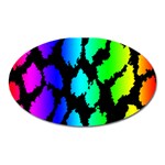 Rainbow Leopard Magnet (Oval)
