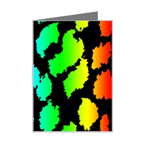 Rainbow Leopard Mini Greeting Card from ArtsNow.com Left