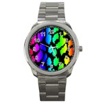 Rainbow Leopard Sport Metal Watch