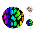 Rainbow Leopard Playing Cards Single Design (Round)