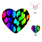 Rainbow Leopard Playing Cards Single Design (Heart)