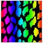 Rainbow Leopard Canvas 16  x 16 